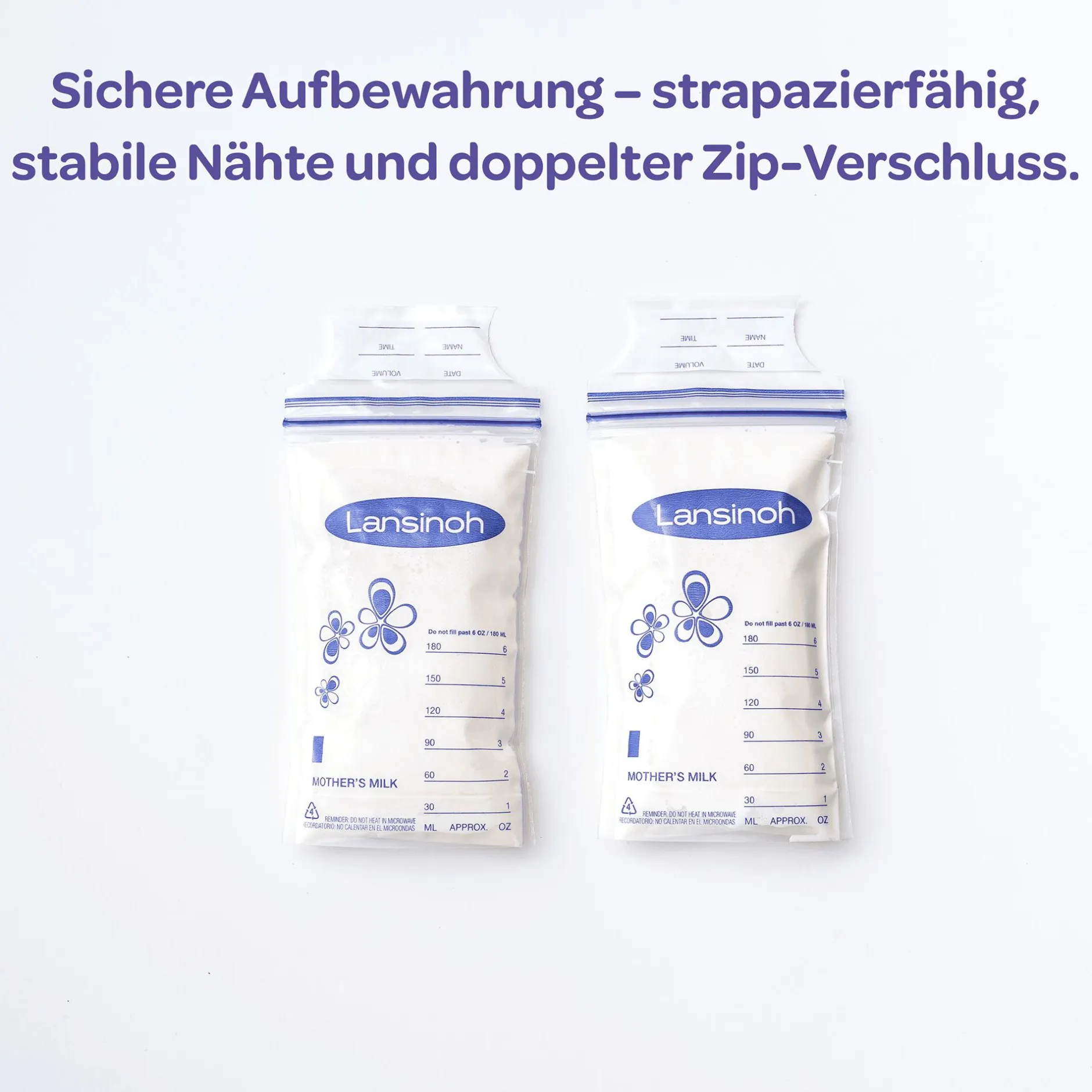 Lansinoh Muttermilchbeutel 25 Stück* Stillzeit & Rückbildung|Milchpumpen