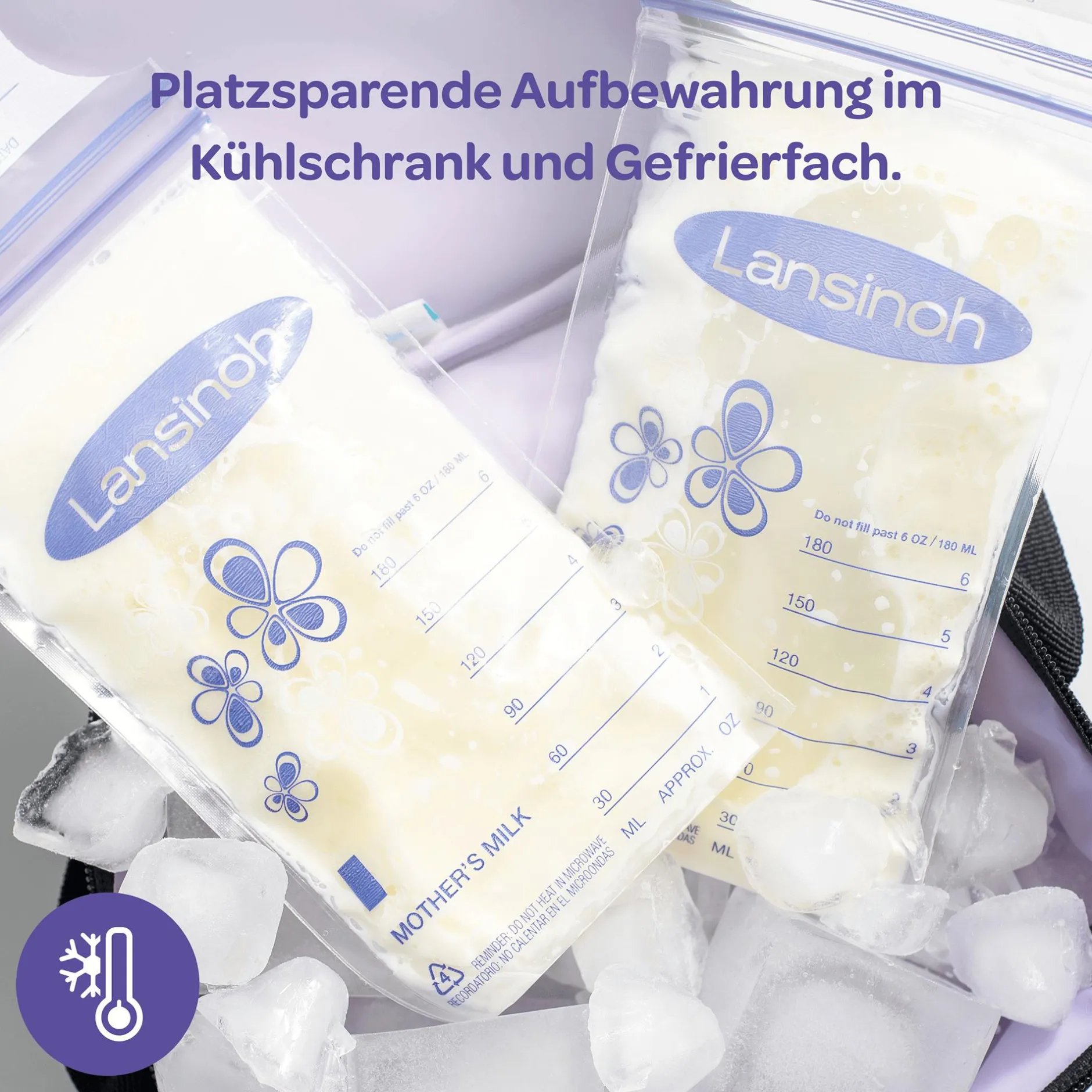 Lansinoh Muttermilchbeutel 25 Stück* Stillzeit & Rückbildung|Milchpumpen