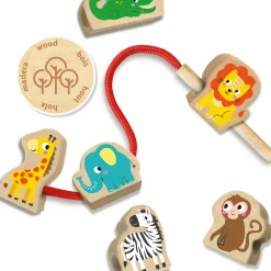 SES CREATIVE My first - Holztiere-Perlen auffädeln*Kinder Holzspielzeug