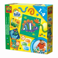 SES CREATIVE My first - Knetaufgabenkarten Dinos*Kinder Malen & Kneten