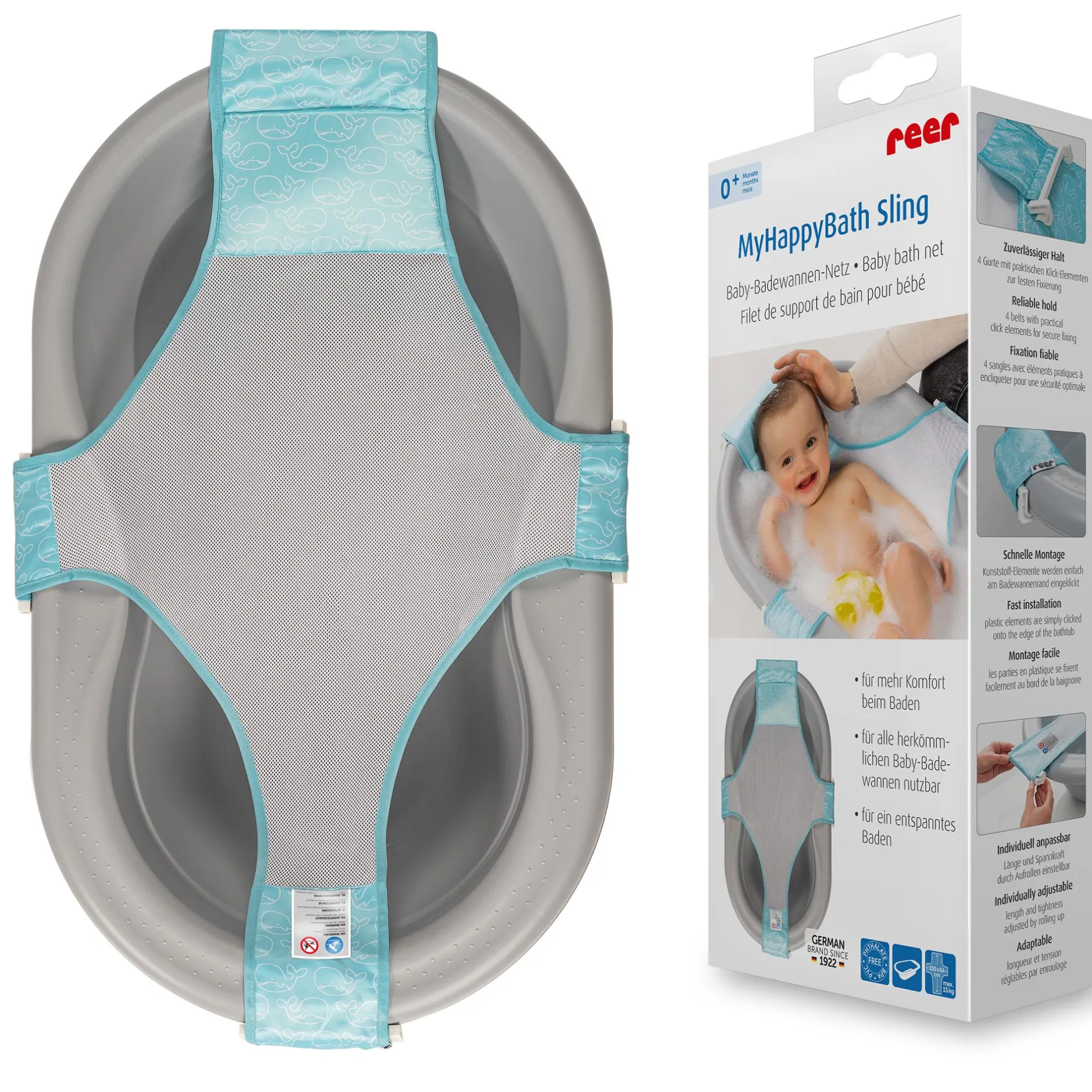 reer MyHappyBath Sling Baby-Badewannen-Netz* Badewannen