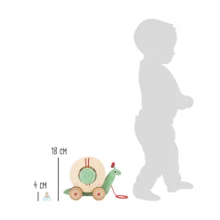 small foot Nachzieh-Stecktier Schnecke*Kinder Lernspielzeug|Holzspielzeug