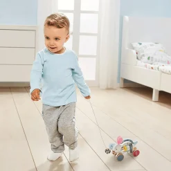 TOPBRIGHT Nachziehtier Hase und Schildkröte*Kinder Holzspielzeug