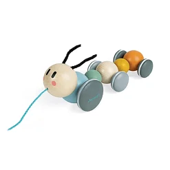 Janod Nachziehtier Raupe Sweet Cocoon*Kinder Lernspielzeug|Holzspielzeug