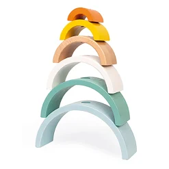 Janod Nachziehtier Schildkröte Regenbogen Sweet Cocoon*Kinder Lernspielzeug|Holzspielzeug
