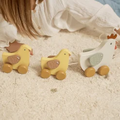 LITTLE DUTCH Nachziehtiere Hühner*Kinder Holzspielzeug