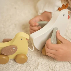 LITTLE DUTCH Nachziehtiere Hühner*Kinder Holzspielzeug