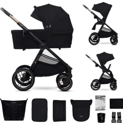 Kinderkraft NEA 2.0 Midnight Black*Kinder Kombi-Kinderwagen