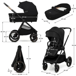 Kinderkraft NEA 2.0 Midnight Black*Kinder Kombi-Kinderwagen