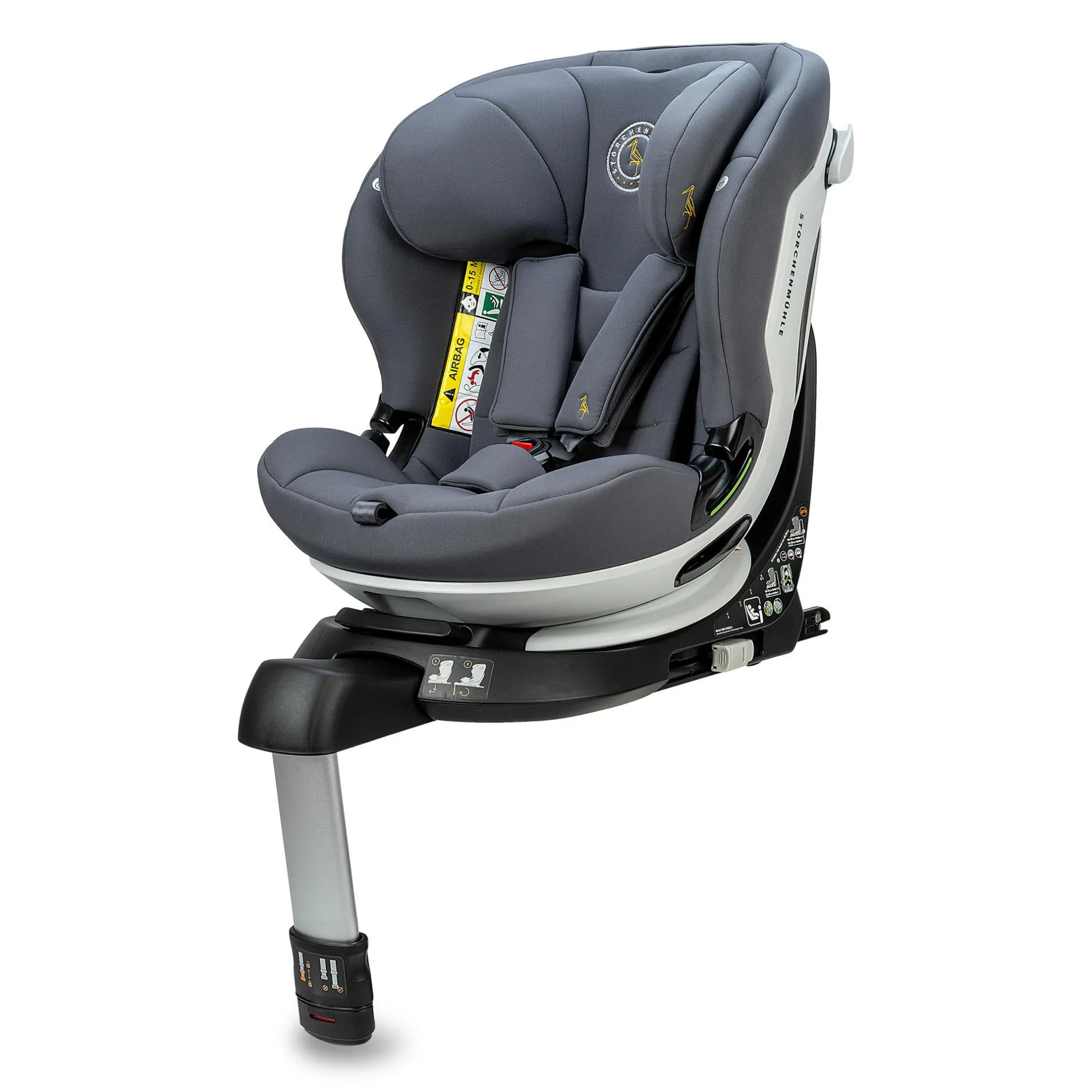 Storchenmu00fchle Niki Kid Asphalt*Kinder Kindersitze Isofix|Kindersitze 9-36 Kg, Gruppe 1/2/3