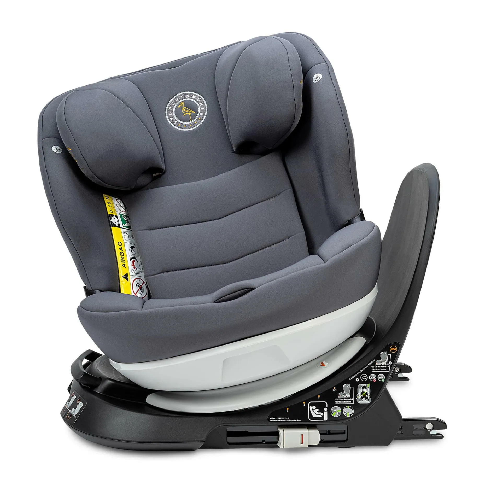 Storchenmu00fchle Niki Kid Asphalt*Kinder Kindersitze Isofix|Kindersitze 9-36 Kg, Gruppe 1/2/3