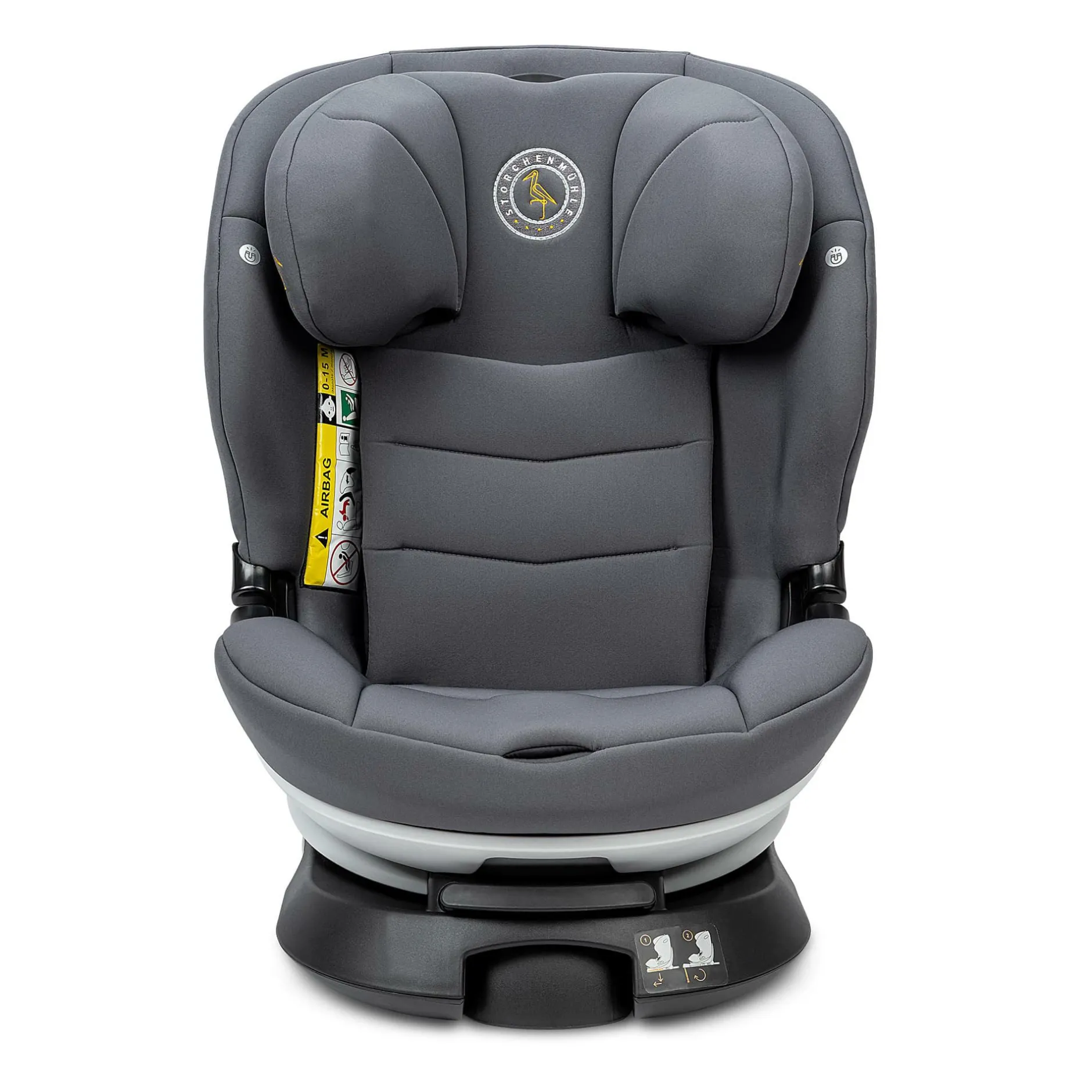 Storchenmu00fchle Niki Kid Asphalt*Kinder Kindersitze Isofix|Kindersitze 9-36 Kg, Gruppe 1/2/3