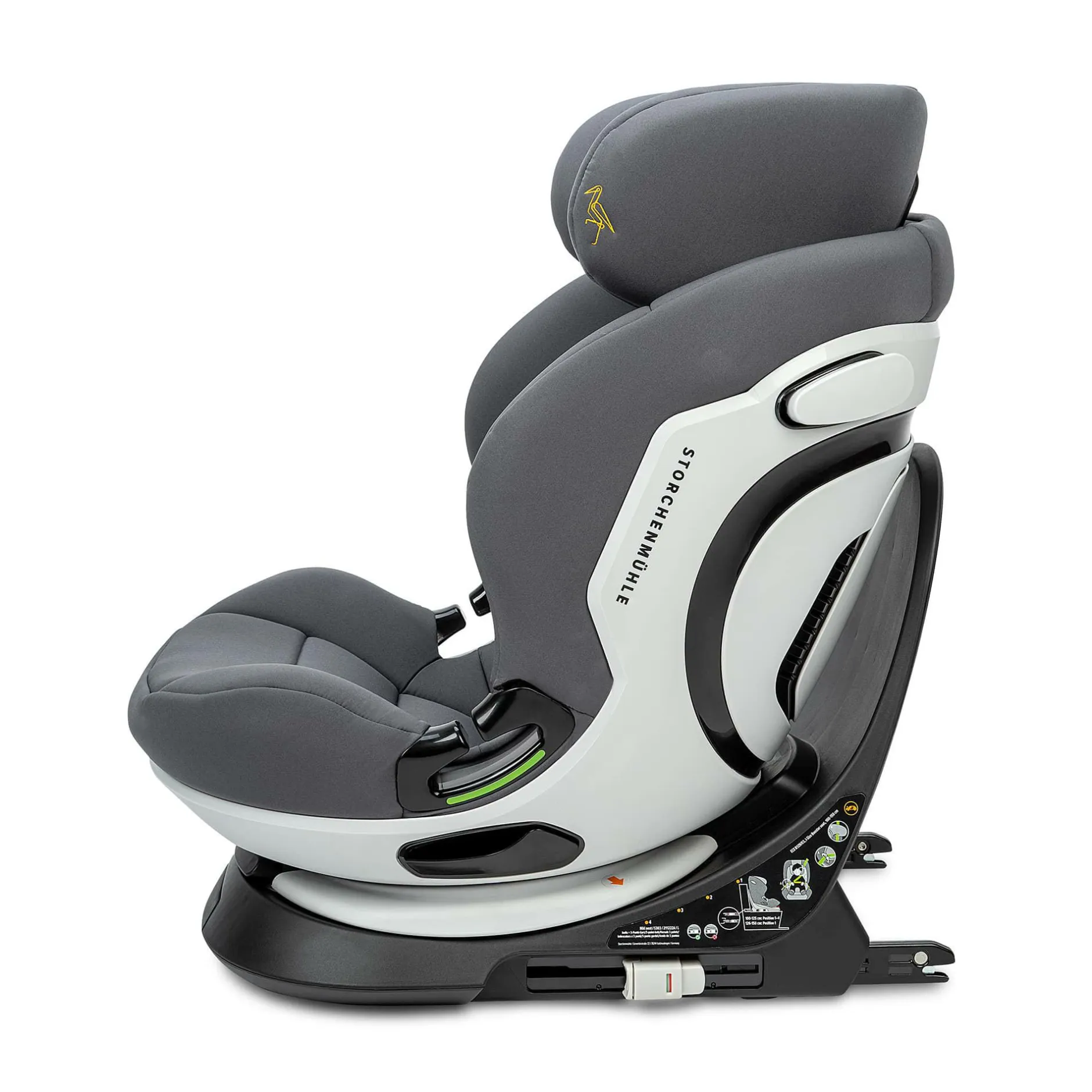 Storchenmu00fchle Niki Next Asphalt*Kinder Kindersitze Isofix|Kindersitze 15-36 Kg, Gruppe 2/3