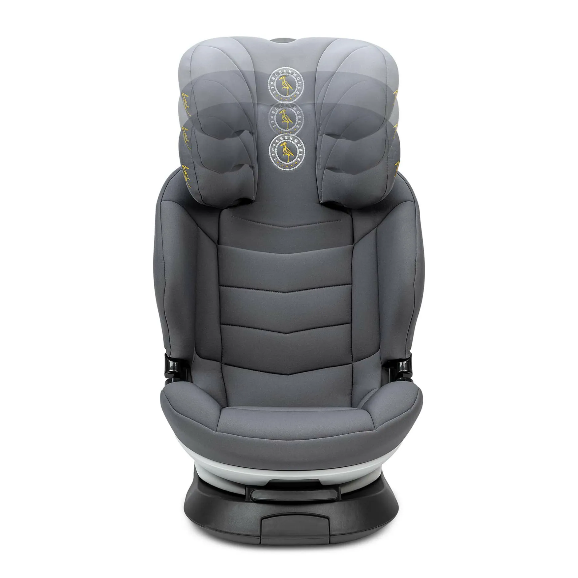 Storchenmu00fchle Niki Next Asphalt*Kinder Kindersitze Isofix|Kindersitze 15-36 Kg, Gruppe 2/3