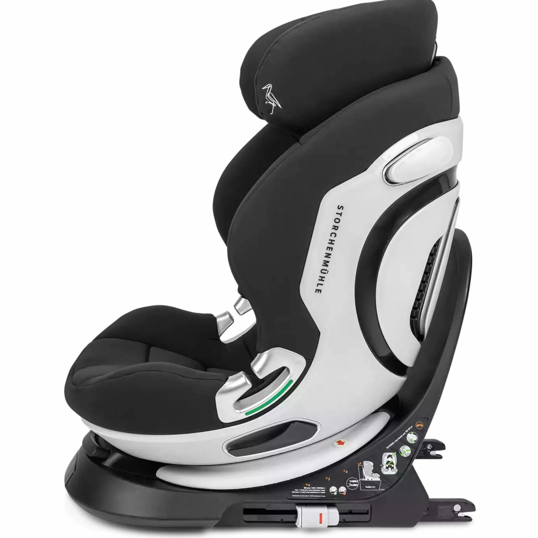 Storchenmu00fchle Niki Next Onyx*Kinder Kindersitze Isofix|Kindersitze 15-36 Kg, Gruppe 2/3
