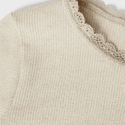 name it NMFKAB LS RIB TOP natur mel. NOS Peyote Melange     DL FS25* Kleinkindmode|Oberteile