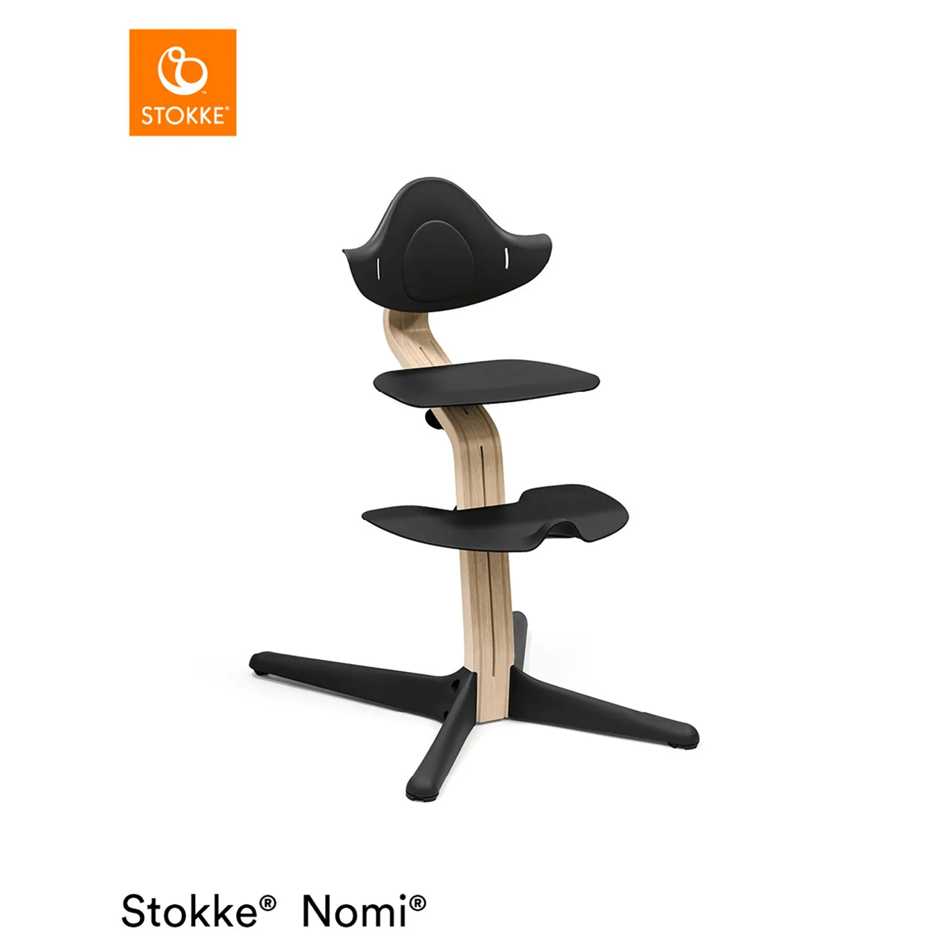 STOKKE Nomi® Hochstuhl Buche Natural Black* Treppenhochstühle