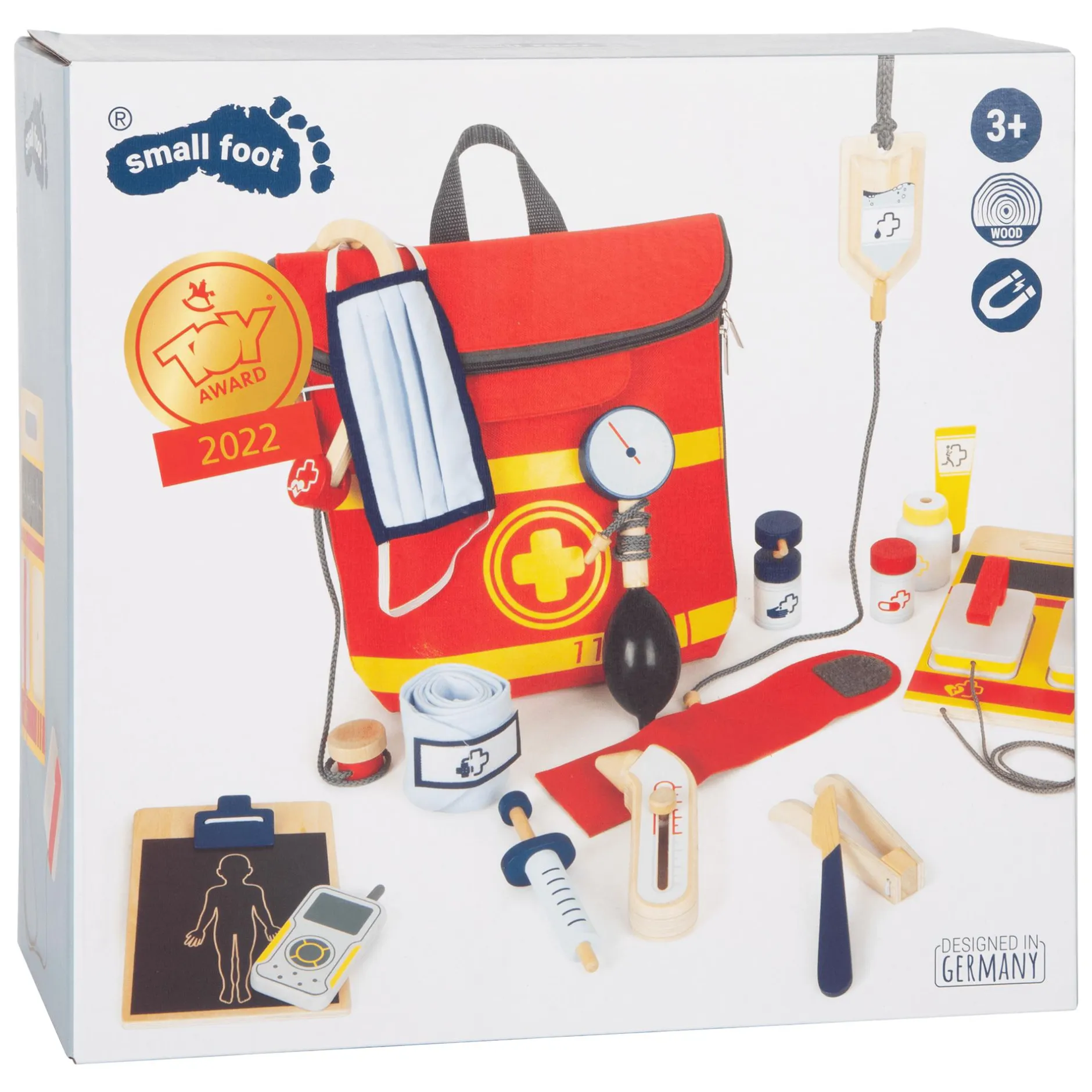 small foot Notarztrucksack*Kinder Holzspielzeug|Spielzeug Ab 3 Jahren