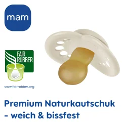 MAM Original matt Latex 0 - 6 Monate 2 Stück Hase/Reh* Schnuller