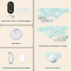 Owlet Dream Bundle: Dream Sock + Dream Sight Baby Kamera Mint* Babyphone