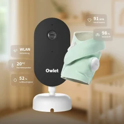 Owlet Dream Bundle: Dream Sock + Dream Sight Baby Kamera Mint* Babyphone