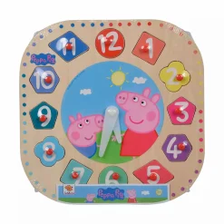 Eichhorn Peppa Pig Lernuhr*Kinder Lernspielzeug|Holzspielzeug