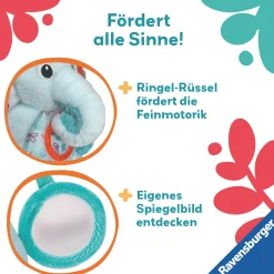 Ravensburger Play+ Entdecker-Elefant* Rasseln & Greiflinge|Kuscheltiere