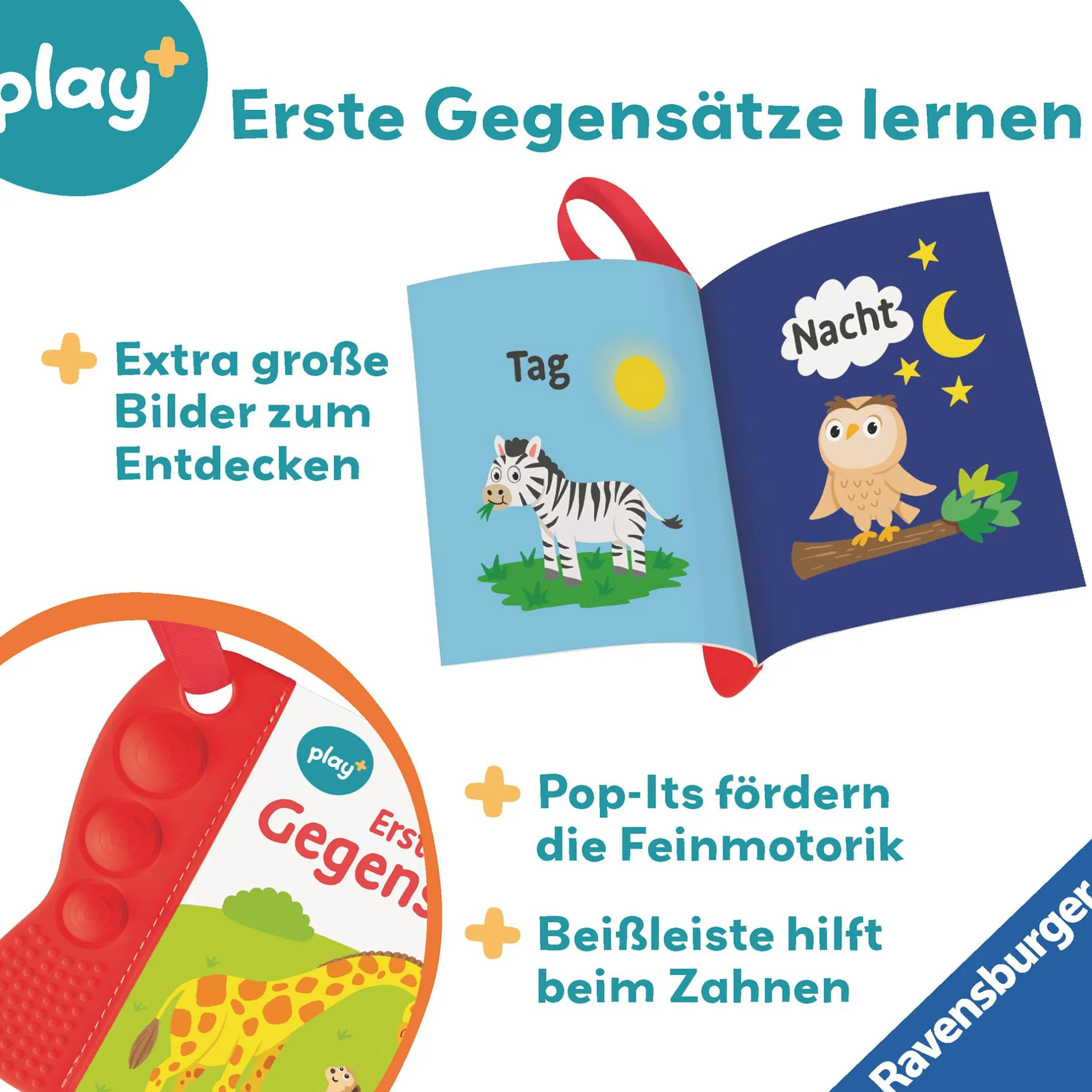 Ravensburger Play+ flip & pop: Erste Gegensätze*Kinder Zahnungshilfen|Kinderbücher