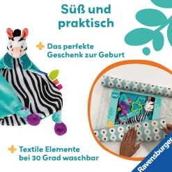 Ravensburger Play+ Geschenkset Zebra* Schmusetücher|Rasseln & Greiflinge