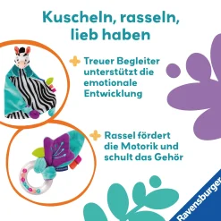 Ravensburger Play+ Geschenkset Zebra* Schmusetücher|Rasseln & Greiflinge