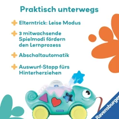 Ravensburger Play+ musikalisches Formen und Farben Chamäleon*Kinder Holzspielzeug