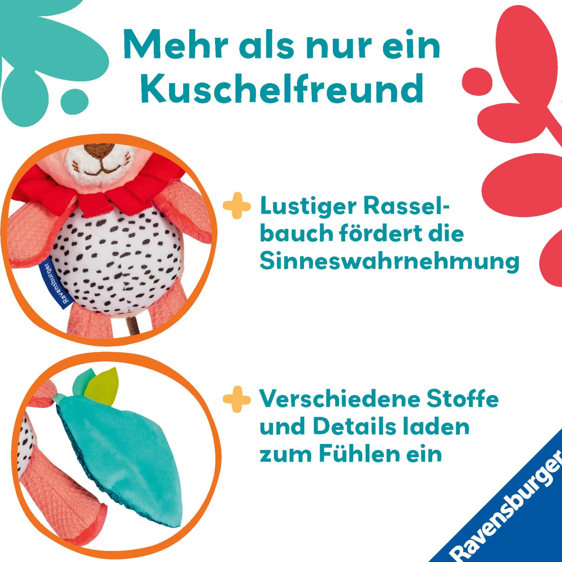 Ravensburger Play+ Rassel-Löwe* Rasseln & Greiflinge