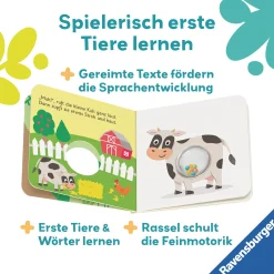 Ravensburger Play+ schütteln, rasseln, spielen: Erste Tiere*Kinder Kinderbücher|Rasseln & Greiflinge