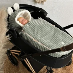 KAISER PLUSHY Babyschalen Fußsack Mineral Green*Kinder Kindersitz Zubehör