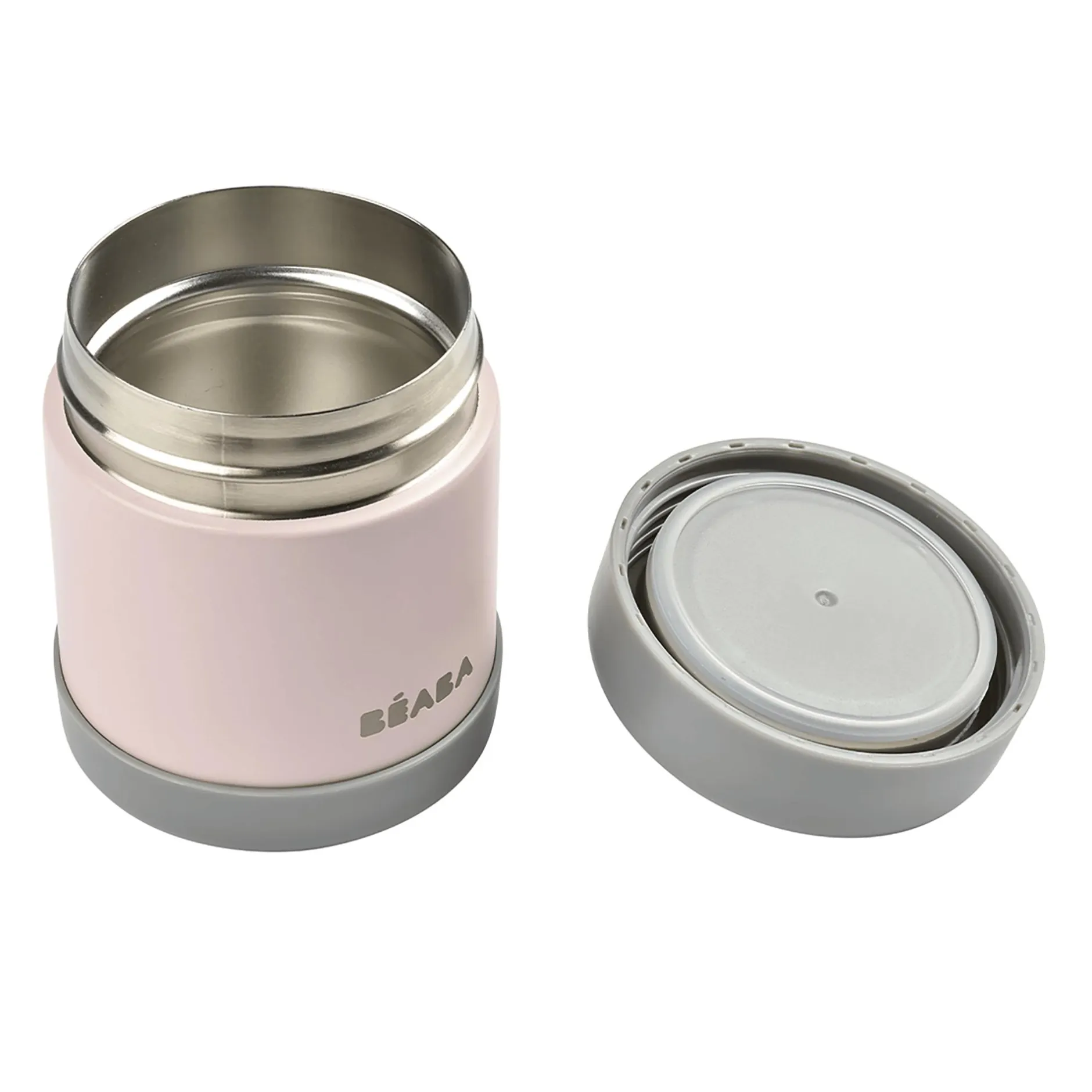 Bu00c8ABA Portionsbehätler Edelstahl 300ml Hellrosa* Nahrungsbehälter