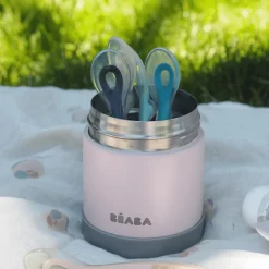 Bu00c8ABA Portionsbehätler Edelstahl 300ml Hellrosa* Nahrungsbehälter