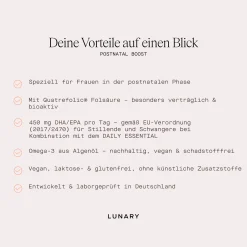 Lunary Postnatal Boost* Hausapotheke|Nahrungsergänzung & Vitamine