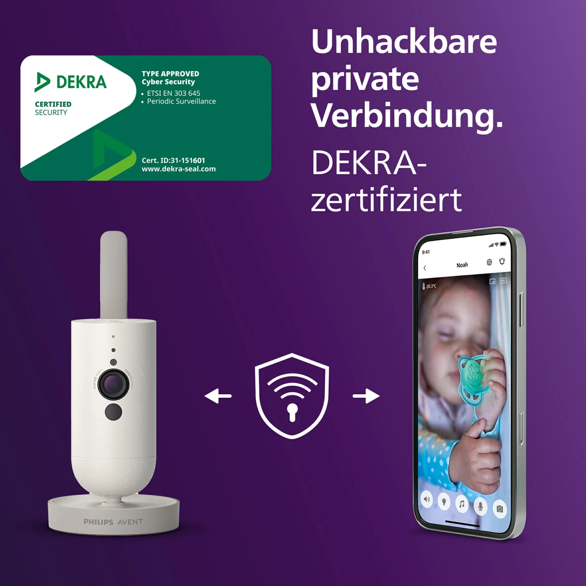 PHILIPS AVENT Premium Connected Videophone SCD971/26* Babyphone