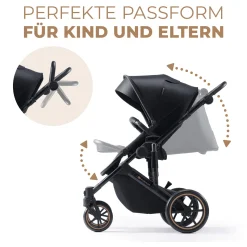 Kinderkraft Prime 2 2in1 Venezian Black*Kinder Kombi-Kinderwagen