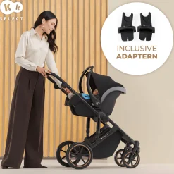 Kinderkraft Prime 2 2in1 Venezian Black*Kinder Kombi-Kinderwagen