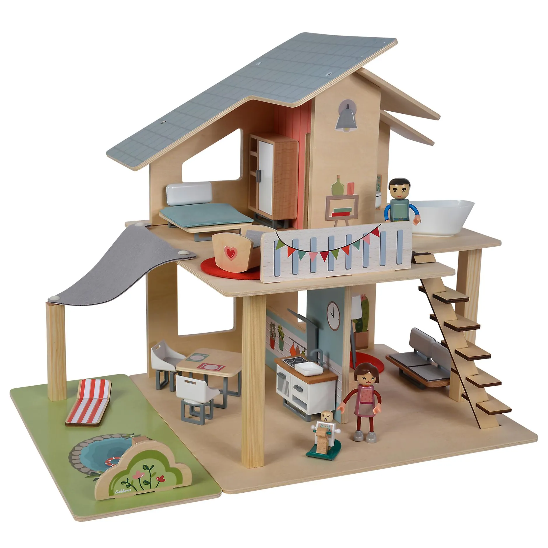 Eichhorn Puppenhaus mit Möbeln*Kinder Puppen & Puppenwagen|Spielzeug Ab 3 Jahren