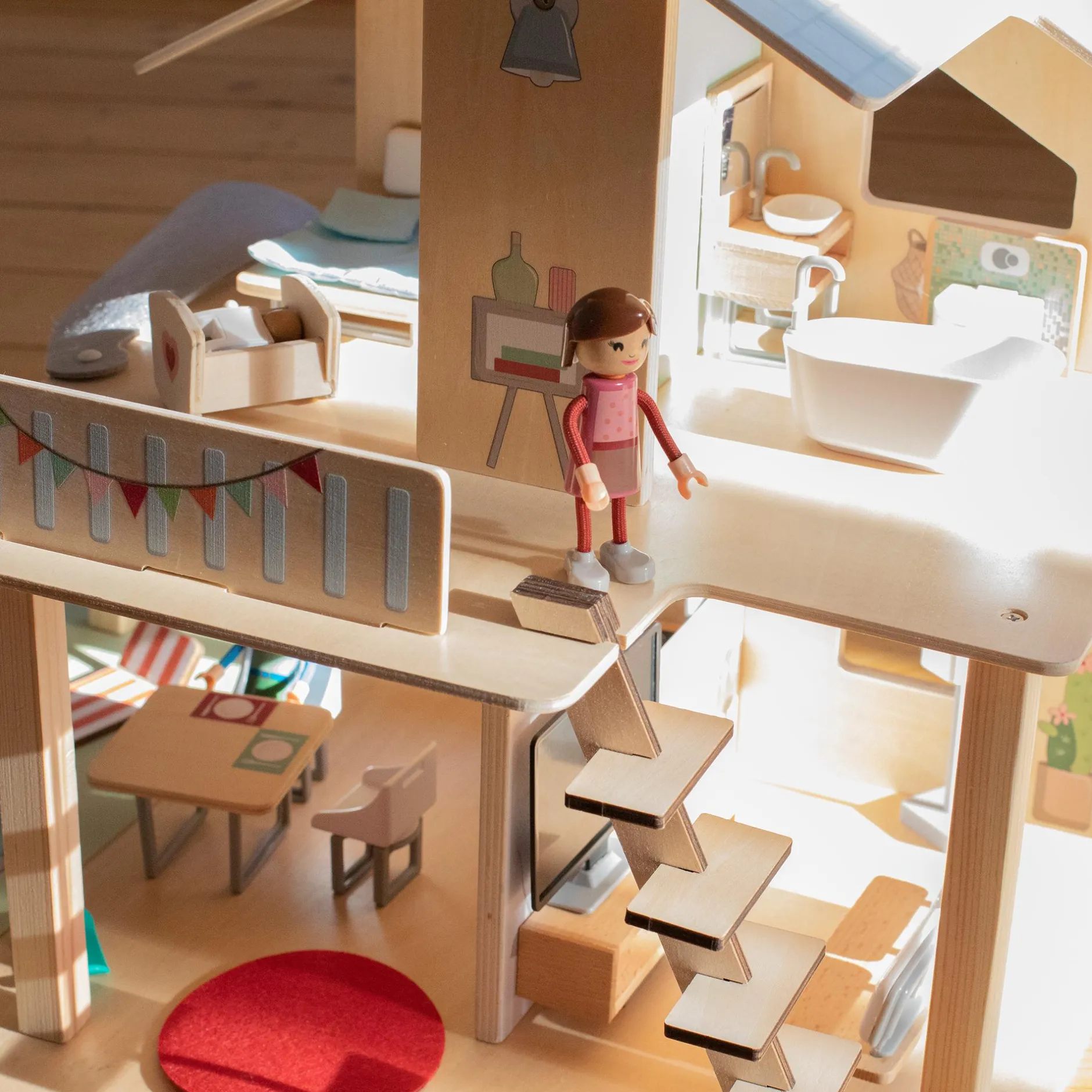Eichhorn Puppenhaus mit Möbeln*Kinder Puppen & Puppenwagen|Spielzeug Ab 3 Jahren