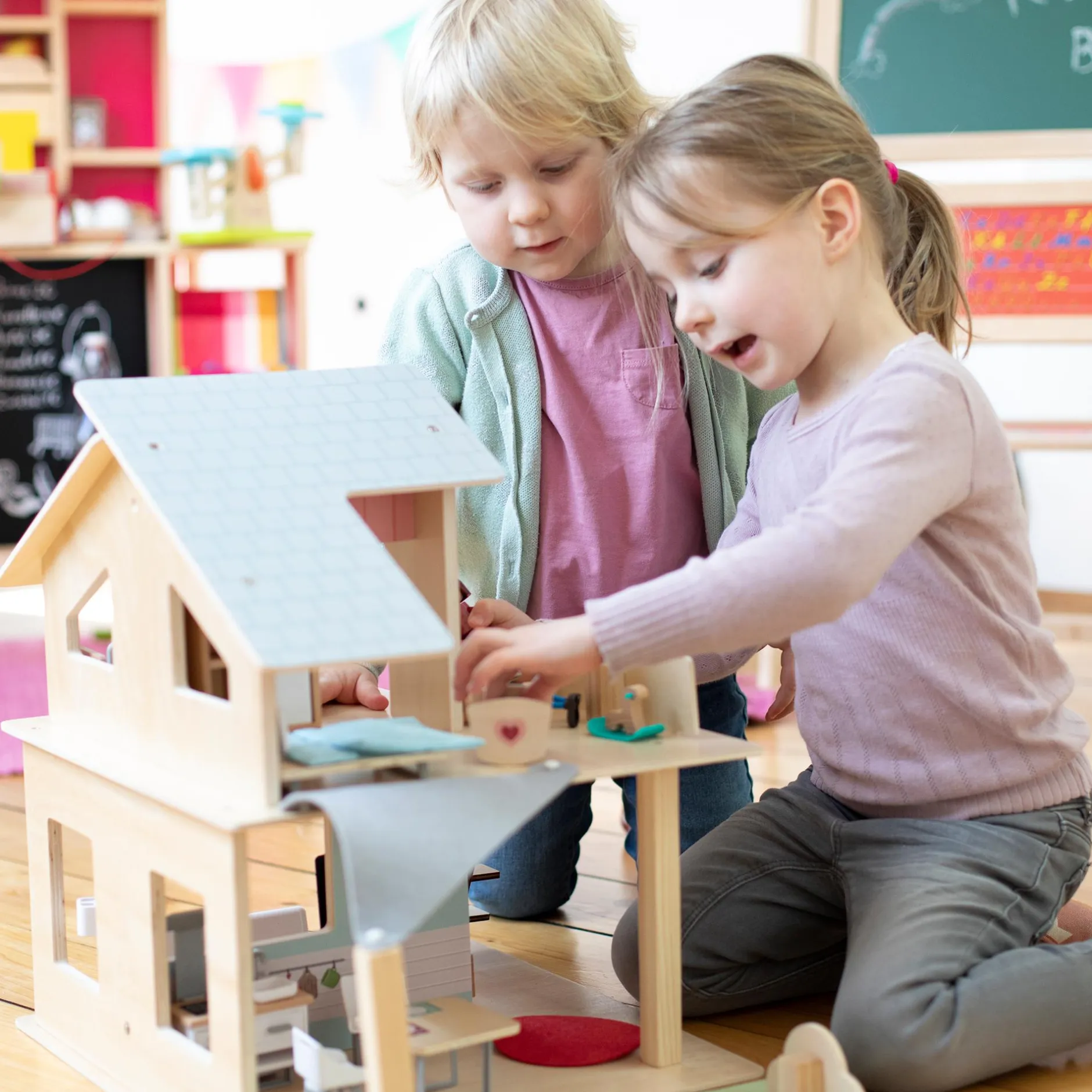 Eichhorn Puppenhaus mit Möbeln*Kinder Puppen & Puppenwagen|Spielzeug Ab 3 Jahren