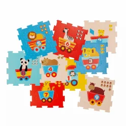 bieco Puzzlematte Tier Motivzug*Kinder Konstruktionsspielzeug