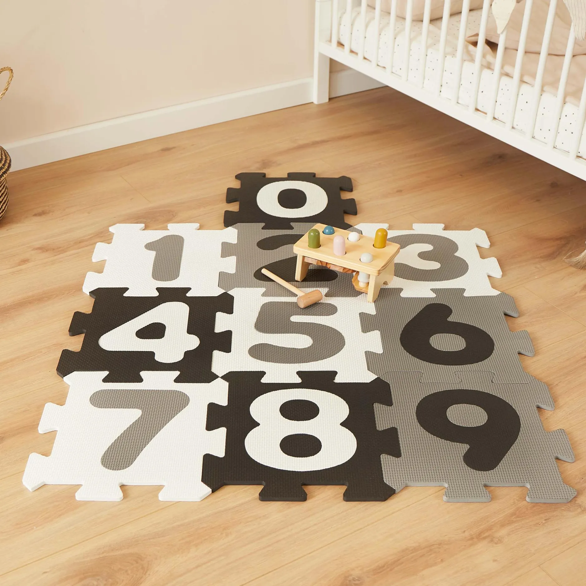 bieco Puzzlematte Zahlen Hermelin*Kinder Konstruktionsspielzeug