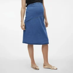 Mamalicious Rock Medium Blue Denim* Kleider & Röcke