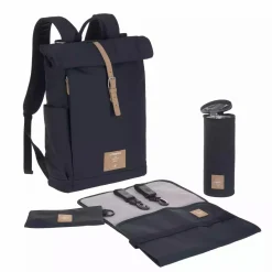 Lu00c4SSIG Rolltop Backpack Green Label Night Blue* Wickelrucksäcke|Wickeltaschen