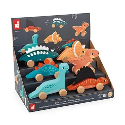 Janod Schiebetier Dinosaurier*Kinder Holzspielzeug