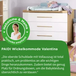 PAIDI Schmale Wickelkommode Valentina* Wickelmöbel
