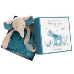Moulin Roty Schmusetuch Elefant mit Schnullerhalter* Schmusetücher